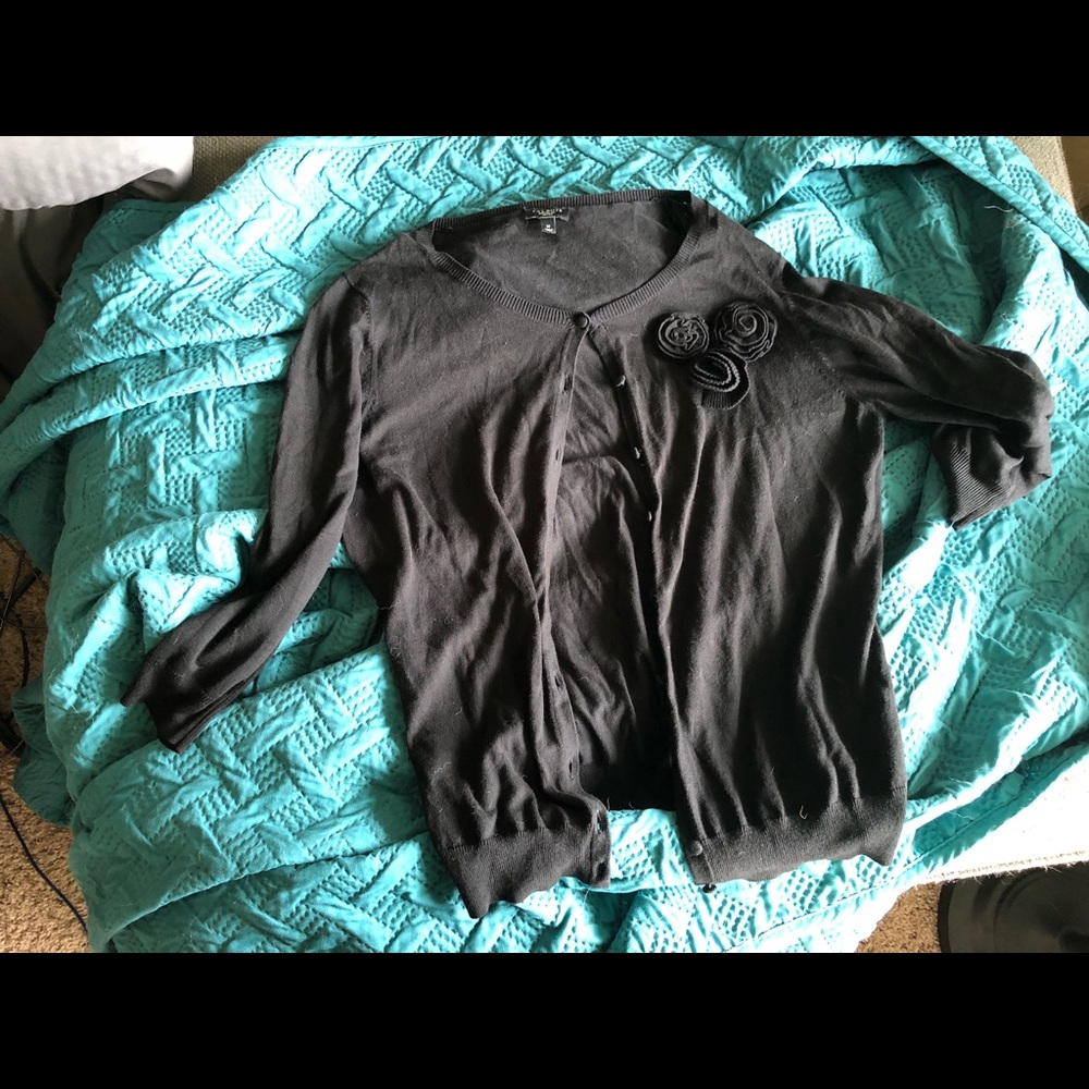 Black cardigan